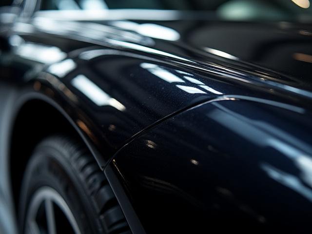 Mélyfényű autó fényezés kerámiabevonat után, tükröződő felület